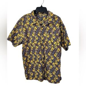 Toad&Co Yellow and Blue Floral Button Down Shirt